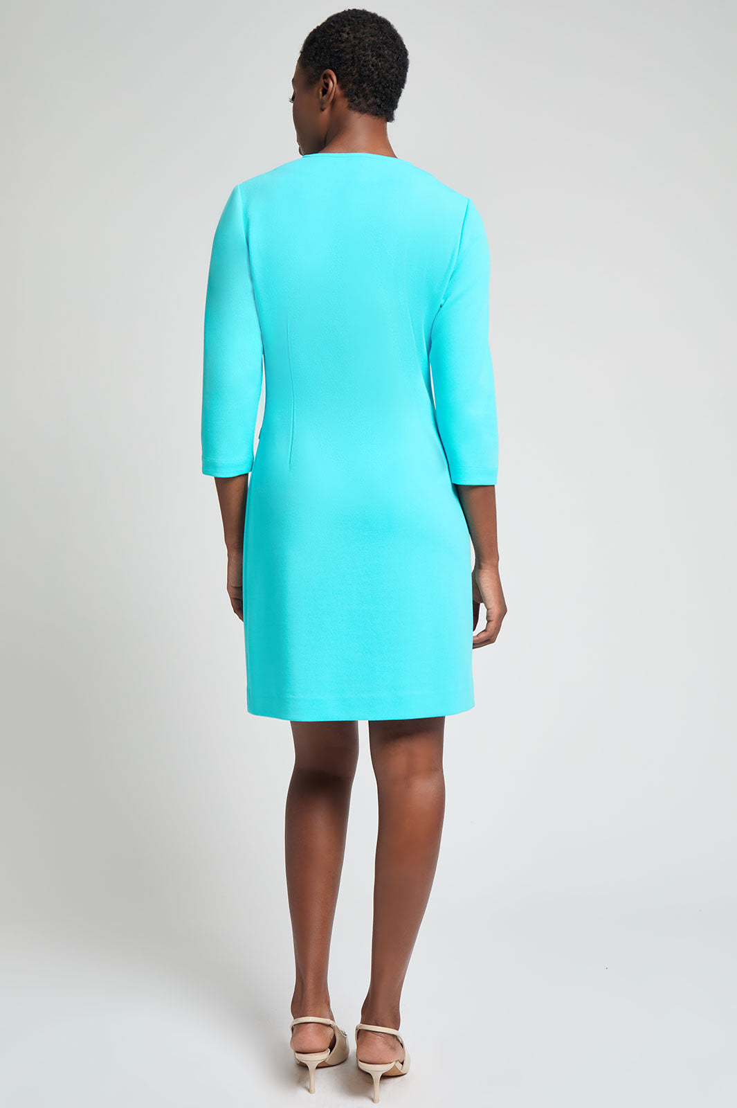 Contrast Panel Soft Knit Sheath Dress