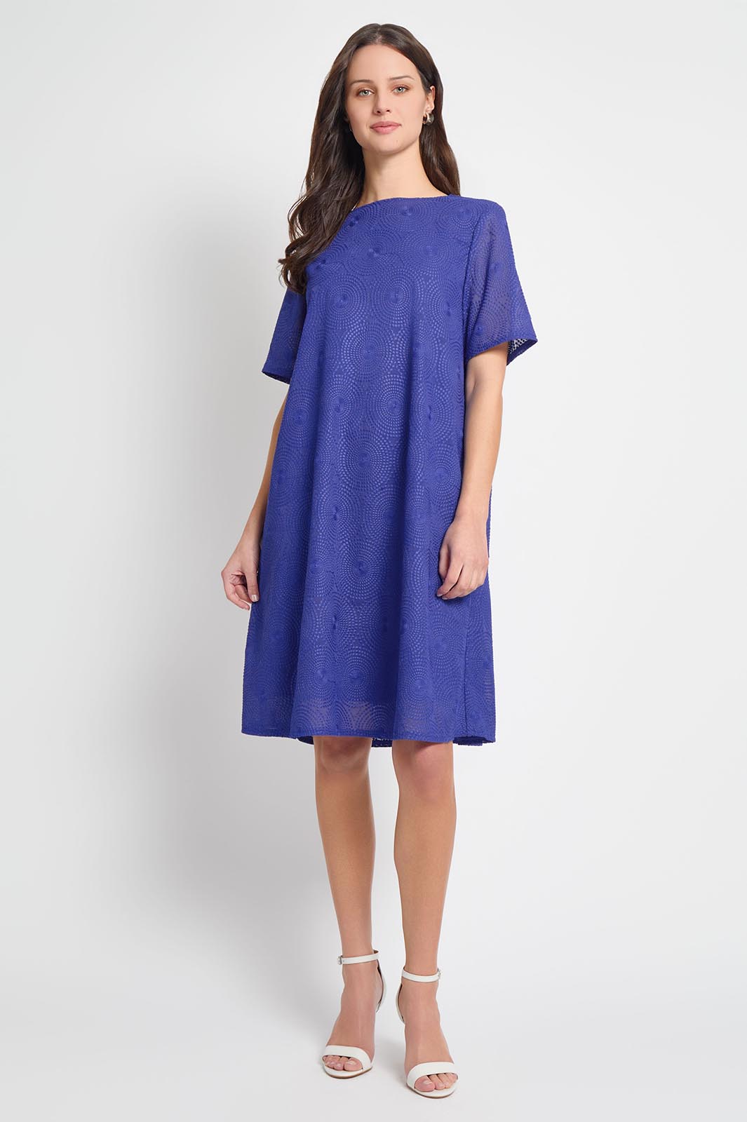 A-Line Embroidered Woven Dress