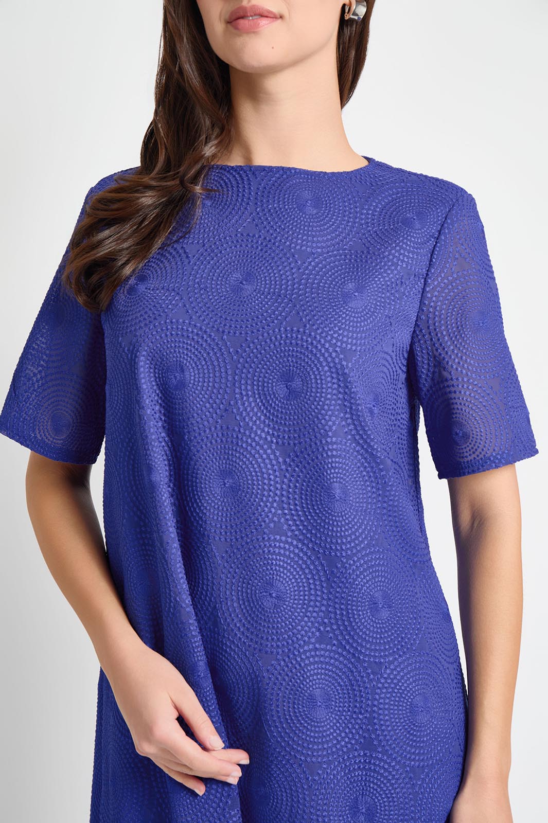 A-Line Embroidered Woven Dress