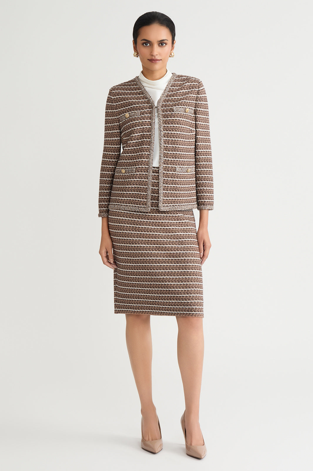 Basket Weave Straight Knit Skirt