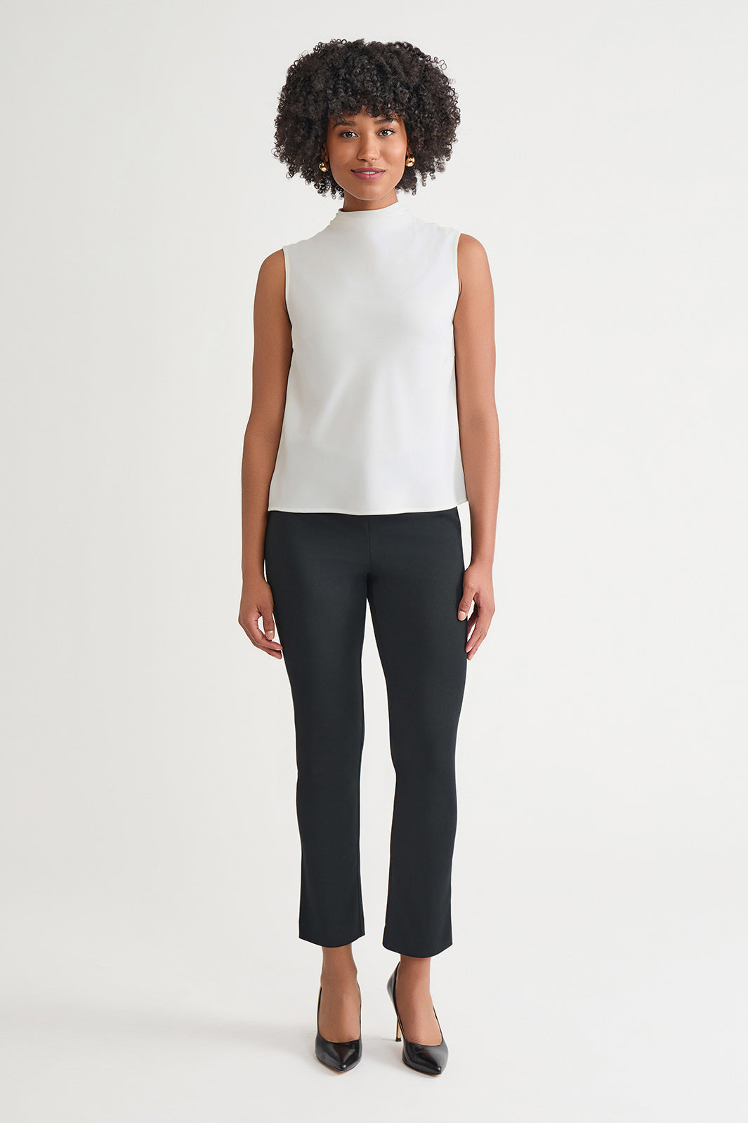 Cowl Neck Crepe De Chine Tank