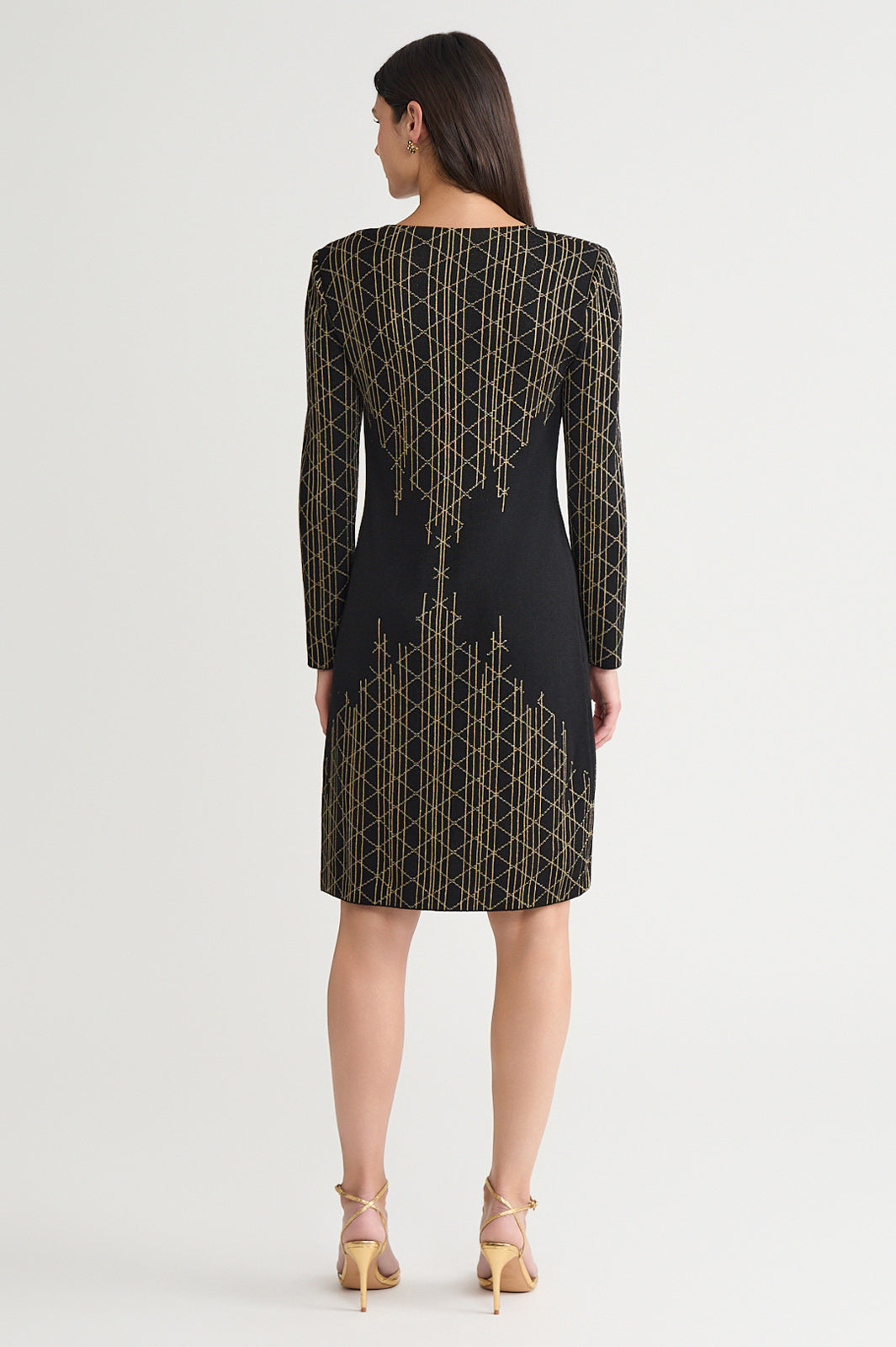 Art Deco Lurex Soft Knit Sheath Dress