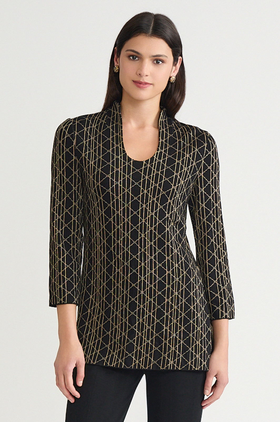 Art Deco Lurex Soft Knit Tunic