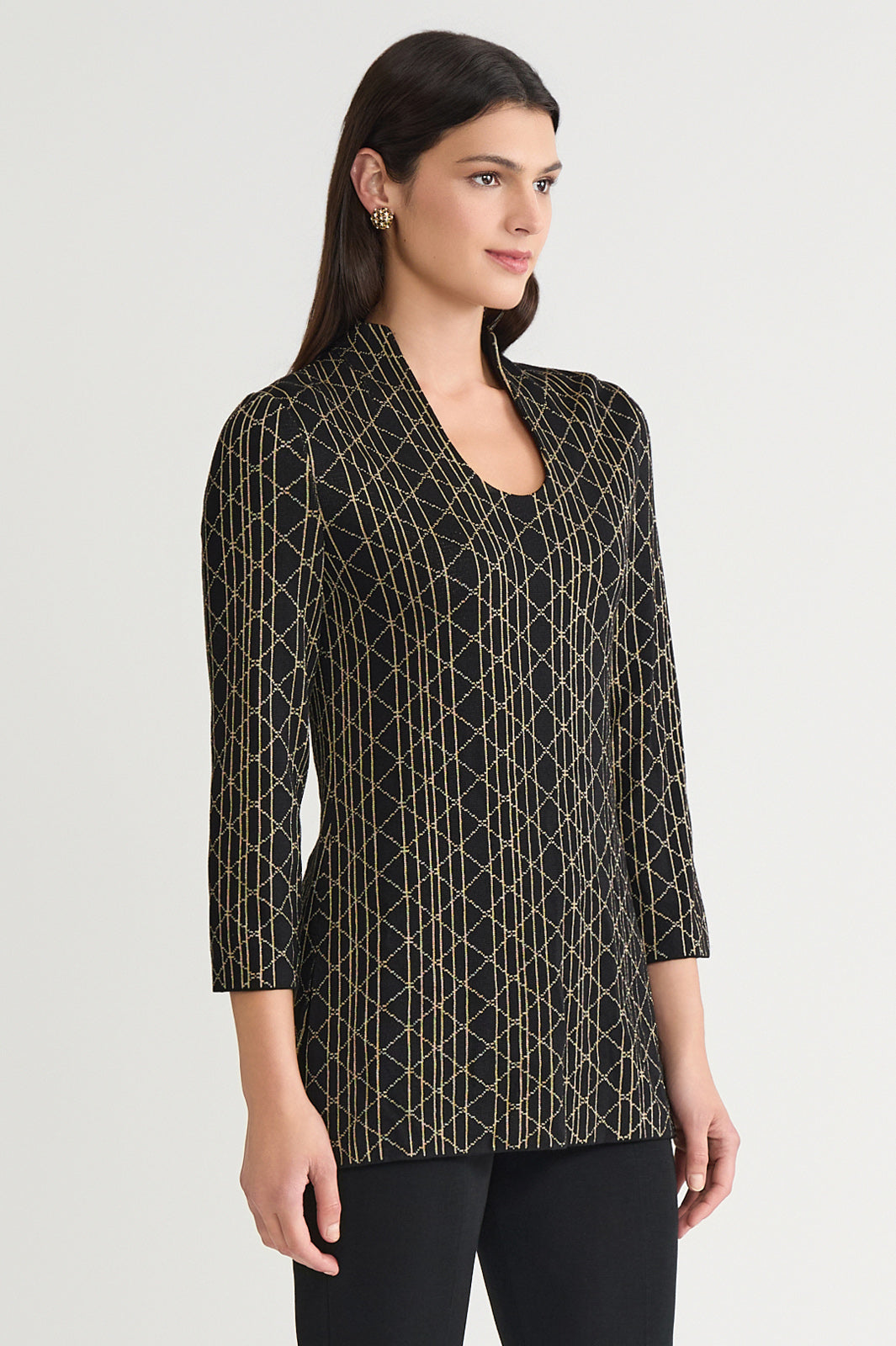 Art Deco Lurex Soft Knit Tunic