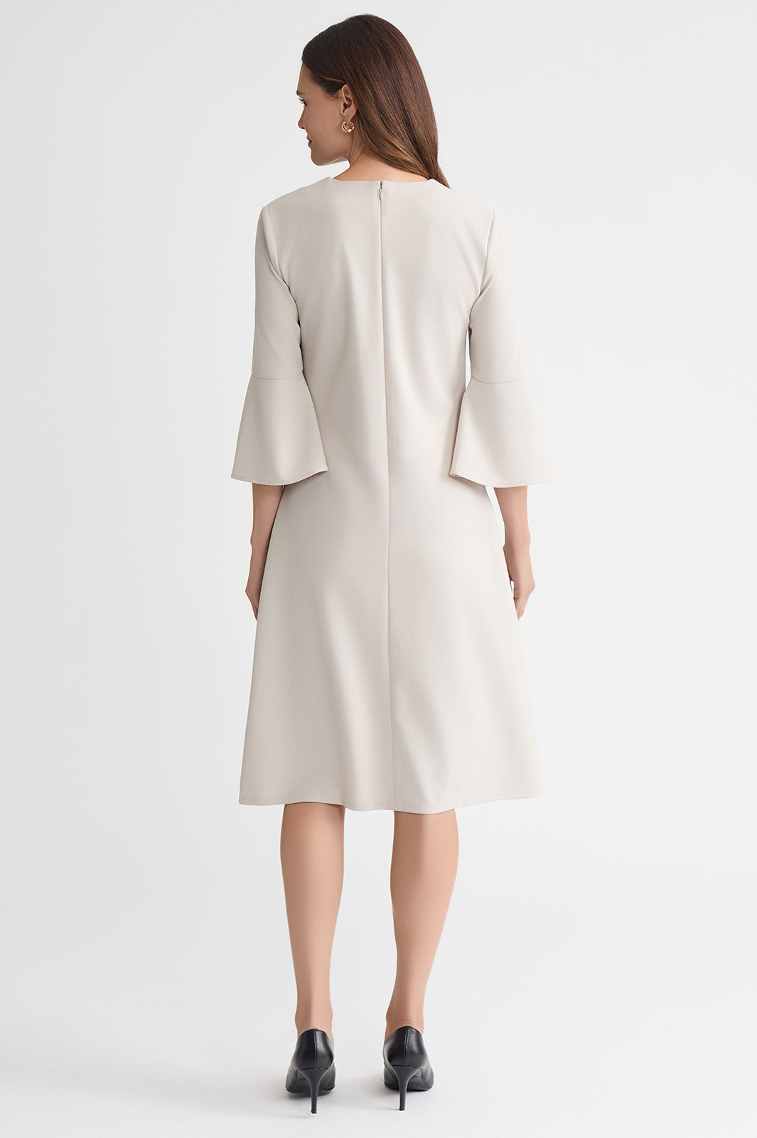 A-Line Floral Printed Stretch Deco Crepe Dress